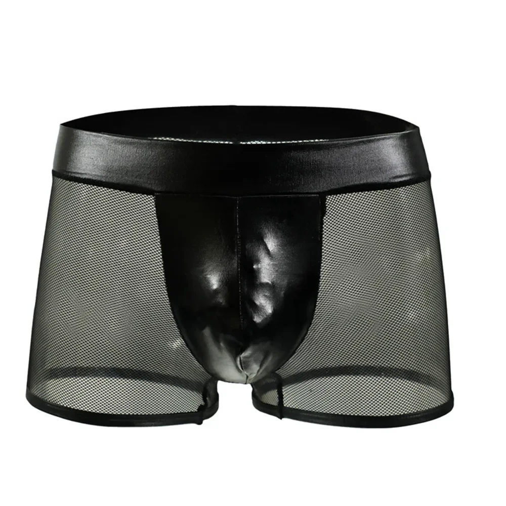Men Sexy Underwear Faux Leathe - Bamboo Fiber Trunk recensione e prezzo
