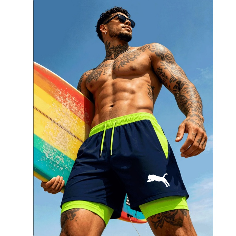 Men Running Cheetah Leopard Si - Compression Shorts Athletes recensione e prezzo