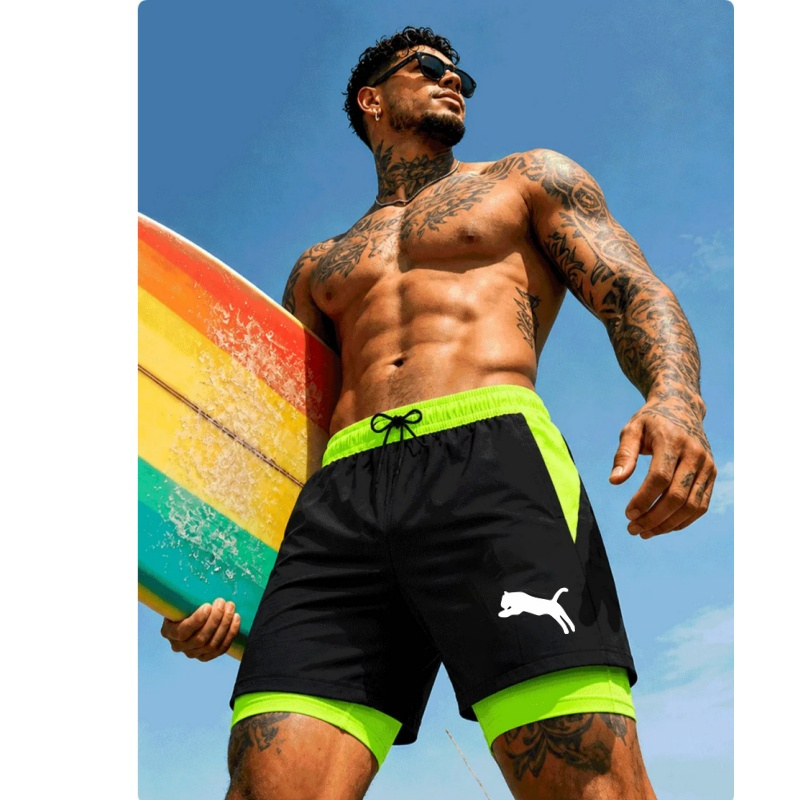 Men Running Cheetah Leopard Si - Compression Shorts Athletes recensione e prezzo