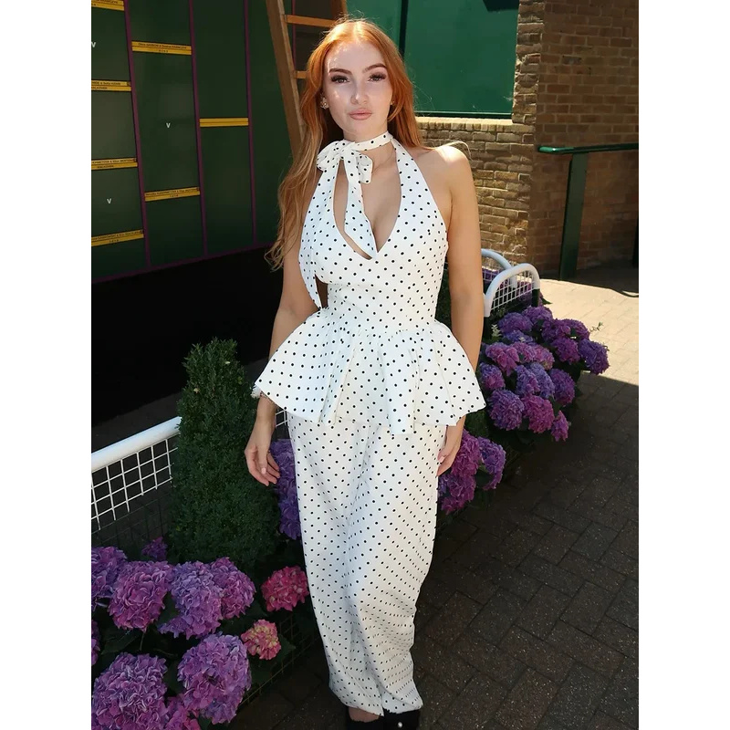 BKQU Halter Elegant Dot Print  - Suspender Tank Top recensione e prezzo