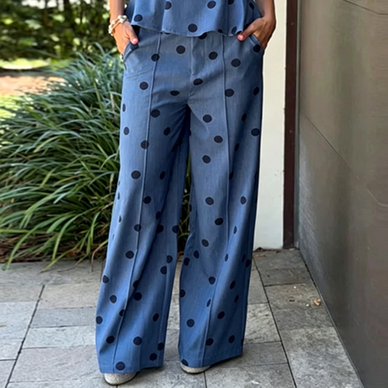 Vintage Dot Print Chambray Two - Suspender Tank Top recensione e prezzo
