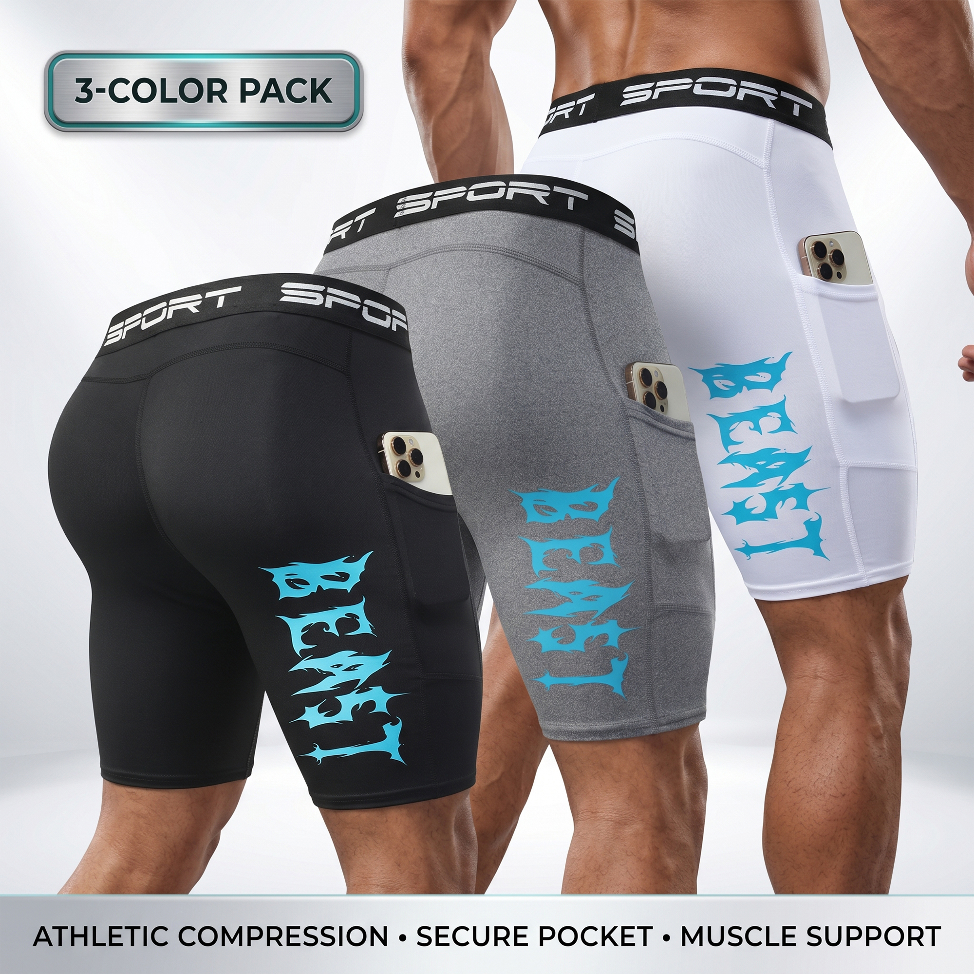 3-Pack Men's Compression Short - Compression Shorts Athletes recensione e prezzo