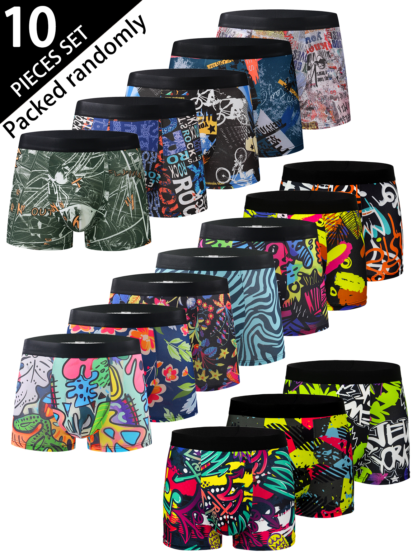 10-Pack Fashionable Men's Boxe - Multi Pack Underwear recensione e prezzo