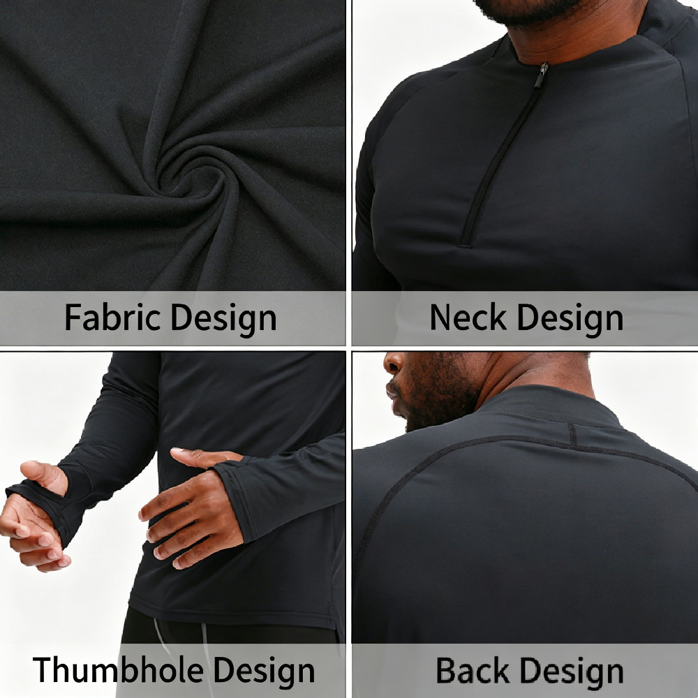 1PCS Dry Fit 1/4 Zip Up Compre - Base Layer Top recensione e prezzo