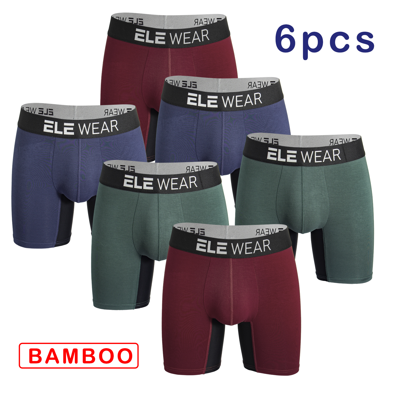 6 pcs Bamboo Men Underwear Box - Bamboo Fiber Trunk recensione e prezzo