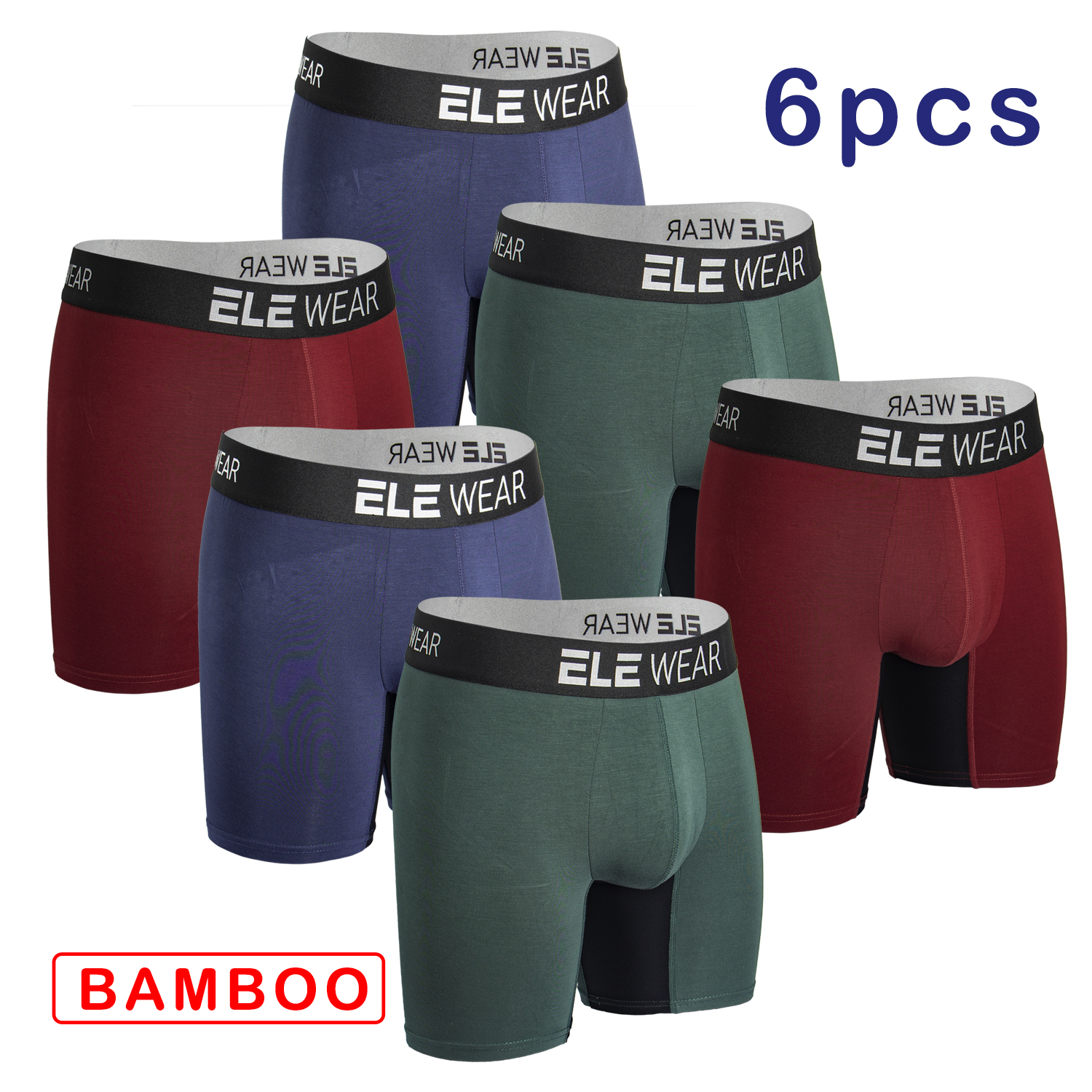 6 pcs Bamboo Men Underwear Box - Bamboo Fiber Trunk recensione e prezzo