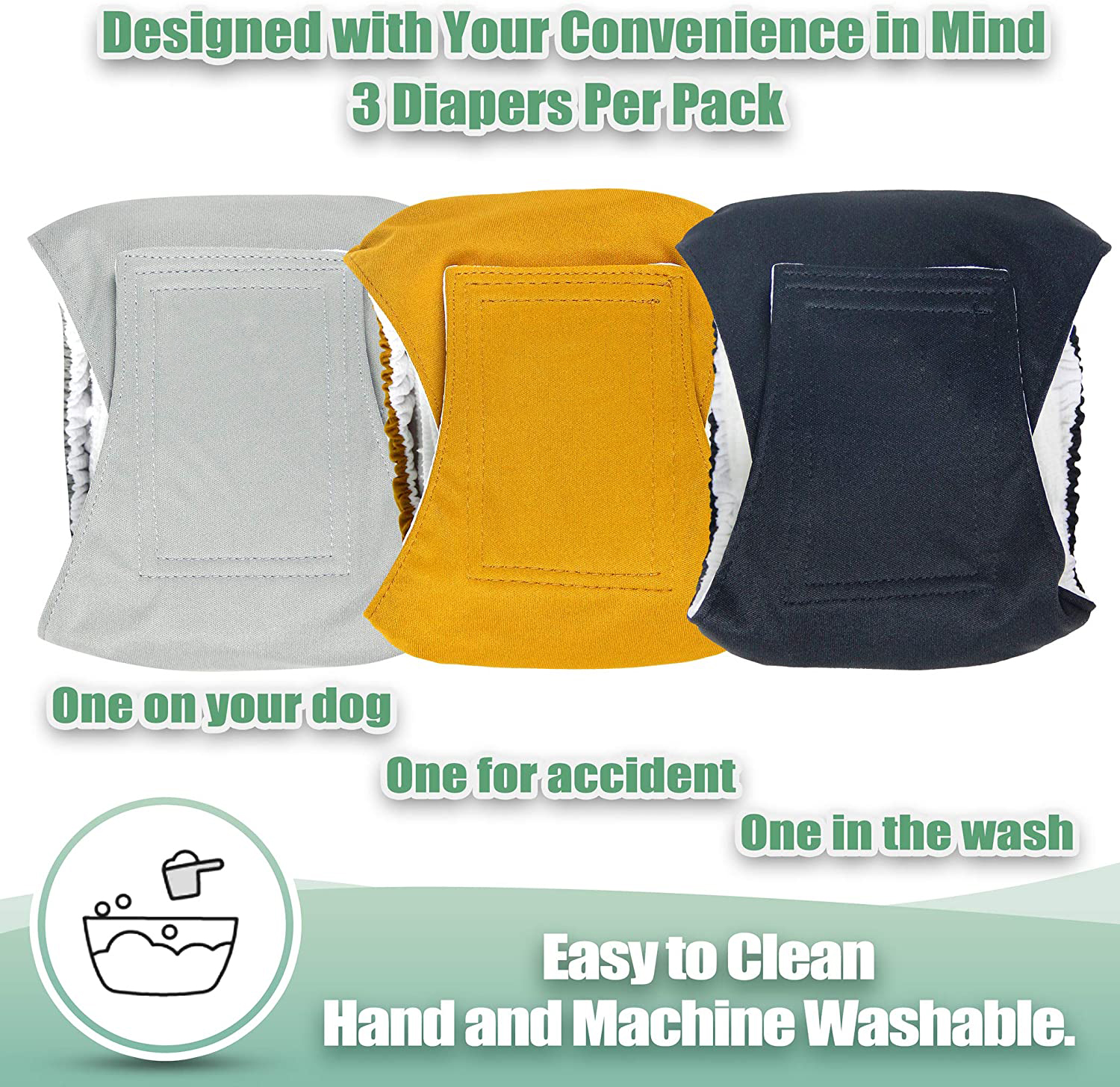 3 Pack Dog Belly Bands Washabl - Multi Pack Underwear recensione e prezzo