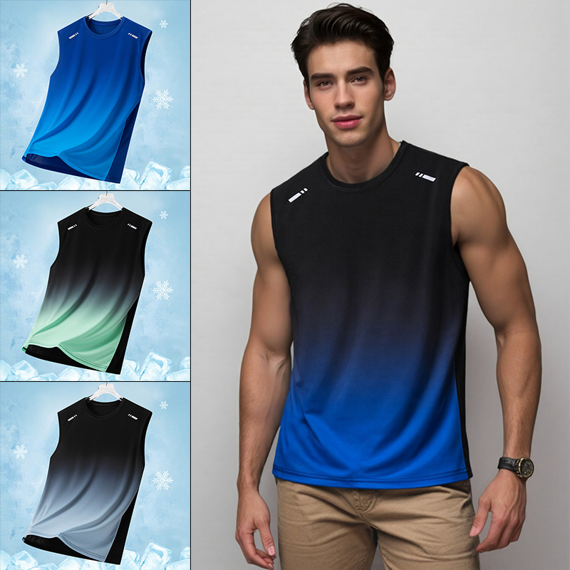 Men Gradient Sports Vest Light - Sleeveless Undershirt recensione e prezzo