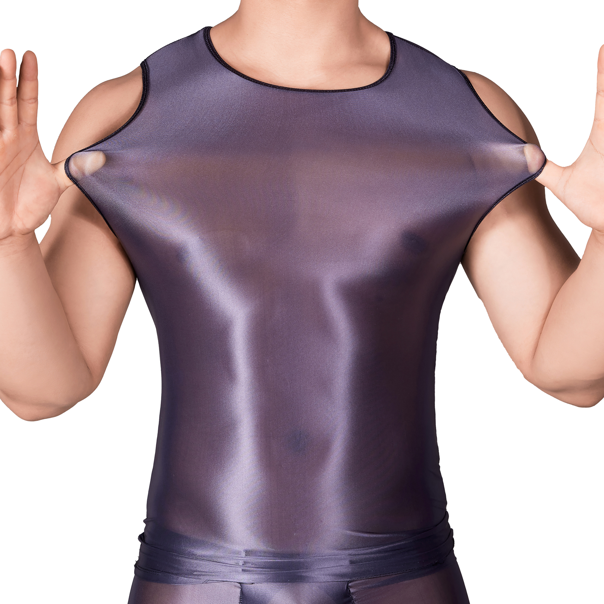 Solid Color Men's Slim Smooth  - Sleeveless Undershirt recensione e prezzo