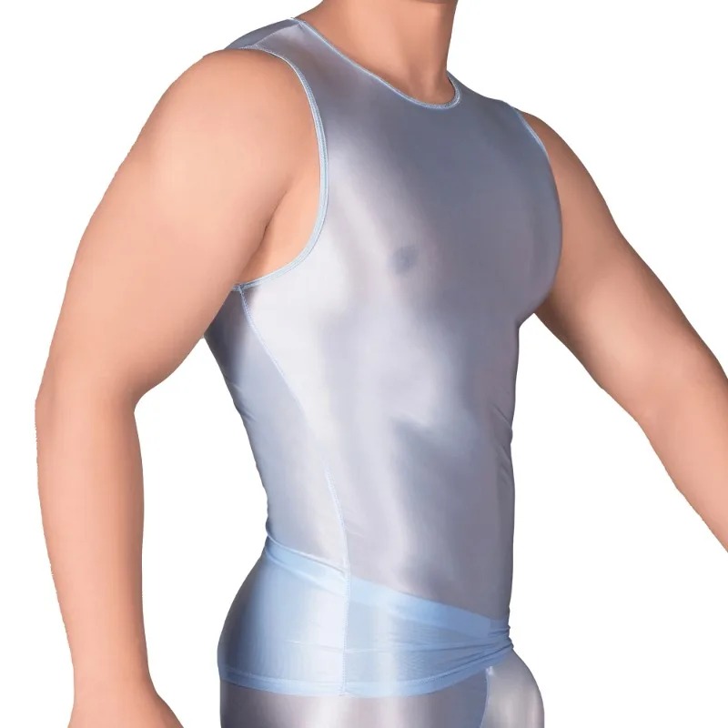 Solid Color Men's Slim Smooth  - Sleeveless Undershirt recensione e prezzo