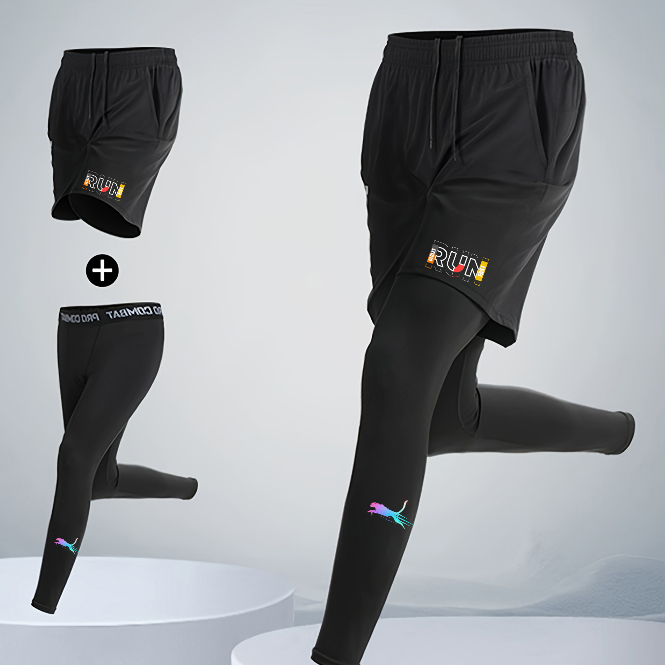 Men's Running Jogging 2 Piece  - Compression Shorts Athletes recensione e prezzo
