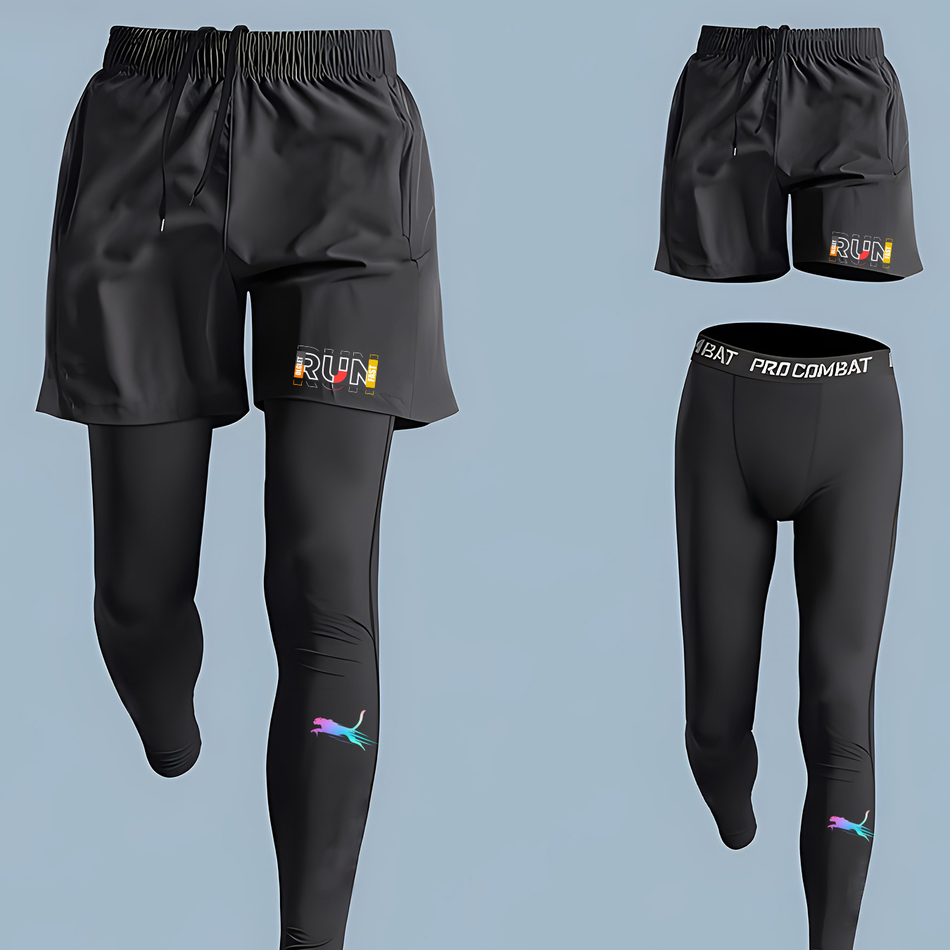 Men's Running Jogging 2 Piece  - Compression Shorts Athletes recensione e prezzo