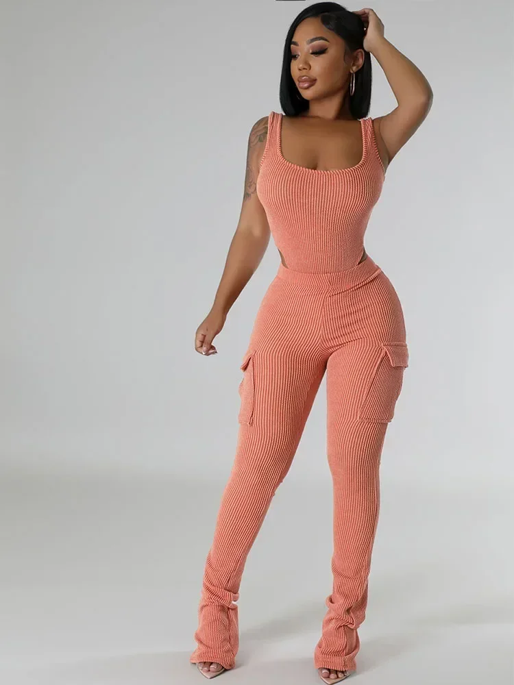 Knitted Ribbed Two Piece Set f - Tank Top Ribbed recensione e prezzo