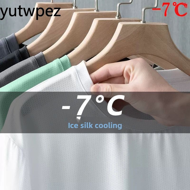 Summer Ice Silk Men T Shirt Sh - T Shirt Tight Fit recensione e prezzo