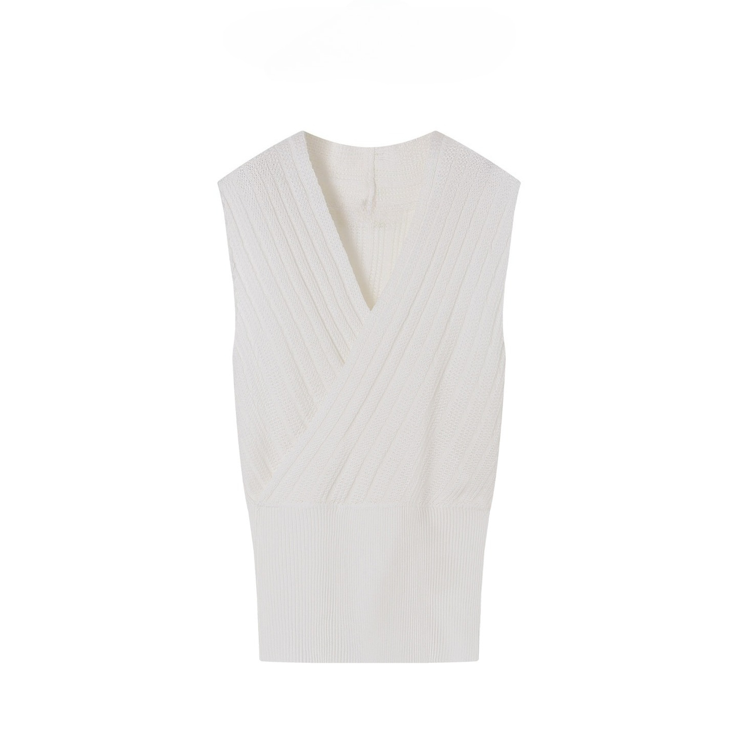 Women's Sleeveless Wrap Knit S - Tank Top Ribbed recensione e prezzo