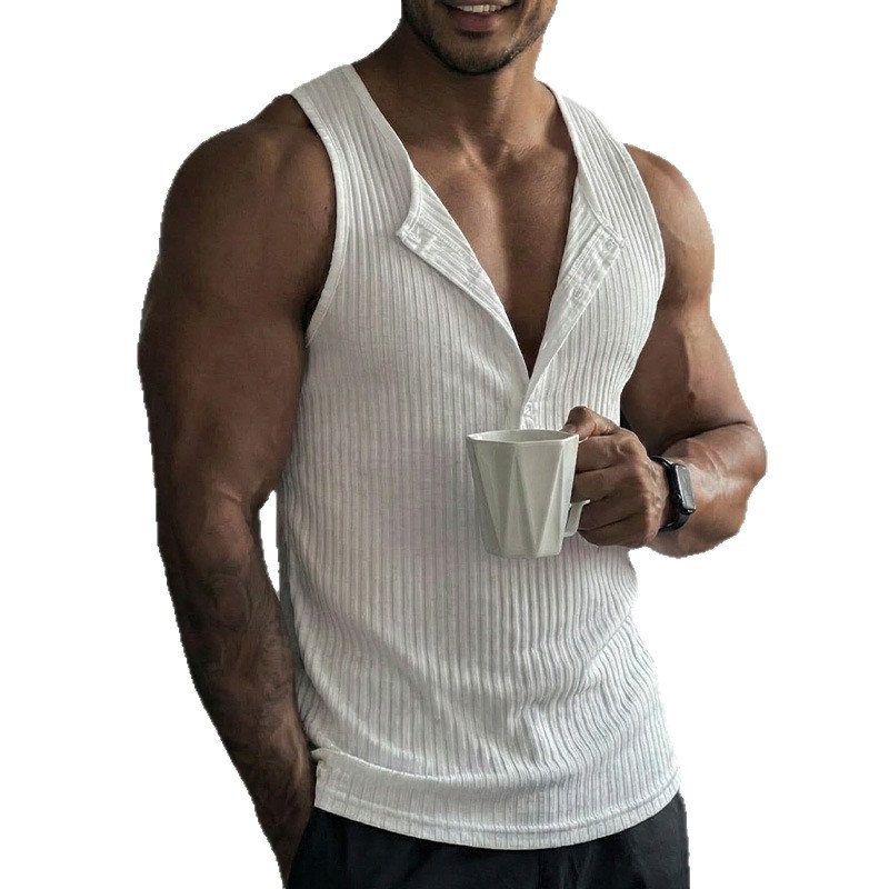 Sporty Tank Top Solid Color Cr - Tank Top Ribbed recensione e prezzo