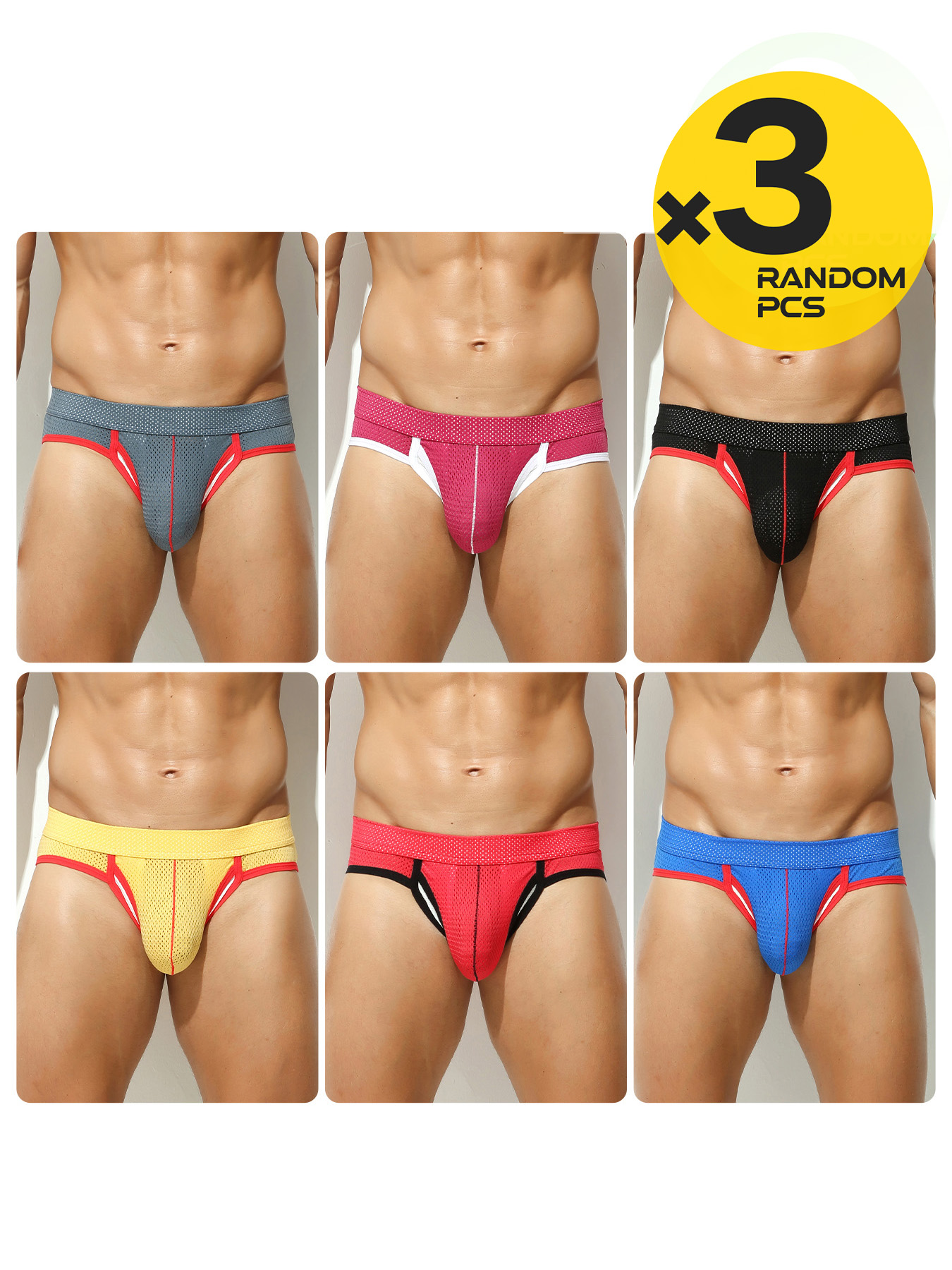 3Pcs Men Mesh Boxer Briefs Con - Mesh Sport Boxer recensione e prezzo