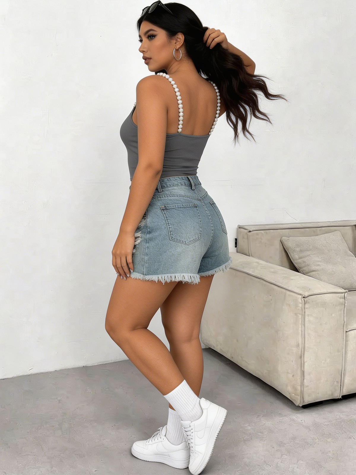 Plus Size Square Neck Pearl St - Tank Top Ribbed recensione e prezzo